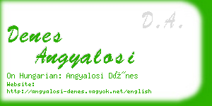 denes angyalosi business card